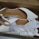mysoft Women's Pumps Shoes Pointed Toe Kitten Low Heels Stiletto Ankle Strap Closed Toe Wedding Party Dress Sandals, Size 12 