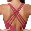 High Impact Sports Bra for Women High Support Molded Cups Strappy Women’s Sports Bra for Workout,Training and Running L