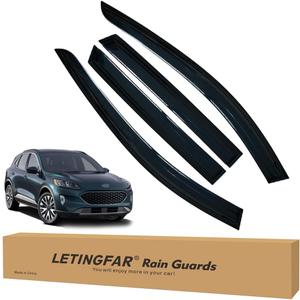 Window Visors Rain Guards for Ford Escape 2020 2021 2022 2023 2024 2025 Accessories, Wind Deflectors Vent Shades for Ford Escape