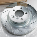 Disc Brake Rotor Set-Front Drilled, Slotted and Zinc Plated Brake Rotor Pair Front Passenger Side
