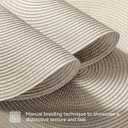 Leetaltree Round Placemats Set of 8 - Washable Woven Non-Slip Round Table Mats,15-Inch Heat Resistant Table Placemats,Beige