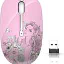 JUHOO Wireless Mouse with Nano Receiver for PC, Laptop, Notebook, Computer, MacBook, Less Noise, Portable Mobile Optical Mice