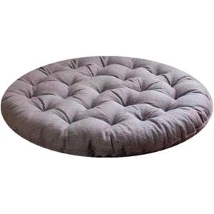 Large Linen Floor Cushions,Round Futon Pillows Japanese Style Tufted Floor Pillows Meditation Cushions for Seating On Pad for Yoga Sofa Balcony(Size:30x30inch,Color:Khaki)