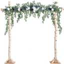 Ling's moment 6.5FT Backdrop Floral Garland, Spring Artificial Wedding Arch Flowers Sage Green, Navy Blue Ceremony Reception Hanging Eucalyptus Rose Arbor Arrangement Outdoor Beach Swag Home Decor