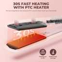 MiroPure 1.5 Inch Flat Iron, 2 in 1 Hair Straightener and Curler, 30s Fast Heating Hair Straightener with 3D Ceramic Floating Plates, 60min Auto Shut-Off, Dual Voltage for Travel (300-450F)