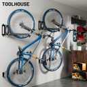 2-Pack Swivel Bike Rack Wall Mount, Bike Hangers for Garage, Space-Saving Vertical Bike Holder, Holds up to 77 lbs, Bicycle Wall Hanger Storage, No Heavy Lifting Required Indoor Hanging Bike Rack