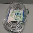 Appliance Extension Cord - 50ft Heavy Duty Gray Extension Wire for Air Conditioner, Refrigerator, & All Major Appliances - 14 Gauge High Voltage 3 Prong Flat-End Appliance Cord, for Indoor use