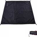 Clostnature Tent Footprint - Waterproof Camping Tarp, Heavy Duty Tent Floor Saver, Ultralight Ground Sheet Mat for Hiking, Backpacking, Hammock, Beach - Storage Bag Included (87'' x 59'', Black)