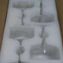 4 Pcs Ribbed Coupe Glasses, 10 oz Vintage Coupe Glass Set, Unique Martini Glass, Classic Cocktail Galssware, Bar Drinking Glasses Set Pefect for Cocktail, Champagne & Gift