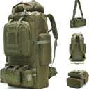 King'sGuard 100L Camping Hiking Backpack Molle Rucksack Military Camping Backpacking Daypack (Armygreen)