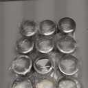 Upgrade Magnetic Spice Jars 12pcs with Wall Mounted,Stainless Steel Spice Tins with Lid and Small Holes for Sprinkle Rust Free Easy to Clean Includes 94 Labeling Stickers by Beeyoka