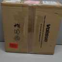 VOLISUN Low Profile Ceiling Fans with Lights and Remote, 19.7in Flush Mount Ceiling Fans with Light, 3000K-6500K Dimmable Fandelier LED Fan Light, Black Bladeless Ceiling Fans with Lights for Bedroom