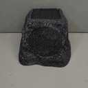 Herdio 6.5" Rock Bluetooth Speakers Outdoor Waterproof IPX7 Wireless Solar Max 200 Watt, TWS Connection Powered with Rechargeable Battery for Garden Patio Deck Pool Backyard (Black, Pair of 1）