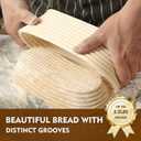 9 Inch Banneton Proofing Basket Set, Sourdough Starter Kit for Artisan Bread Baking, Includes Tools for Dough Proofing and Gift Packaging