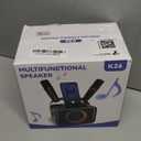 Karaoke Machine, Portable Bluetooth Speaker with 2 Wireless Microphone for Adults & Kids with LED Lights, Karaoke Microphone with PA System Supports USB/TF/AUX, Gift for Party (Purple)