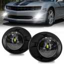 LED Fog Lights for 2010-2013 Chevrolet Camaro, Front Driving Fog Lamps Assembly Replacement Kit, Clear Lens1 Pair