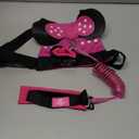 Lehoo Castle Toddler Leash for 1-5 Years, Baby Safety Harness for Girls with Anti-Lost Key Lock & Adjustable Strap, 3-in-1 Wrist Leash and Kids Backpack Harness for Walking Travel (Pink Minnie Mouse)