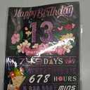 13th Birthday Card for Women Her, Large 3D Pop Up 13th Birthday cards for Mom Wife, Happy 13 Year Old Birthday Decorations for Grandma, Mother, Daughter Funny Birthday Gifts, Back to 2013, Pink