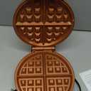 Hamilton Beach Belgian Waffle Maker with PFAS-Free Non-Stick Ceramic-Coated Plates, Browning Control, Indicator Lights, Stainless Steel (26081)