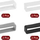 2 x uxcell Watch Band Strap Loops, 24mm Width Rubber Fastener Rings Silicone Watch Holder Keeper for Watch Band 4 Color 8 Pcs