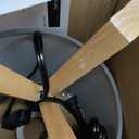 Brightever Small Bedside Table Lamp, Wooden Tripod Modern Table Lamp with Grey Linen Fabric Shade, Farmhouse Nightstand Lamp for Living Room, Bedroom, Home, Nursery, Office (Gray)