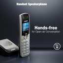 VTech Accessory Handset for DS6151 Series with 2-Line Cordless Phone, Suitable for Small Business or Home, Answering System, Expandable up to 12 Handsets, Intercom, Conference | DS6101 (Black/Silver)