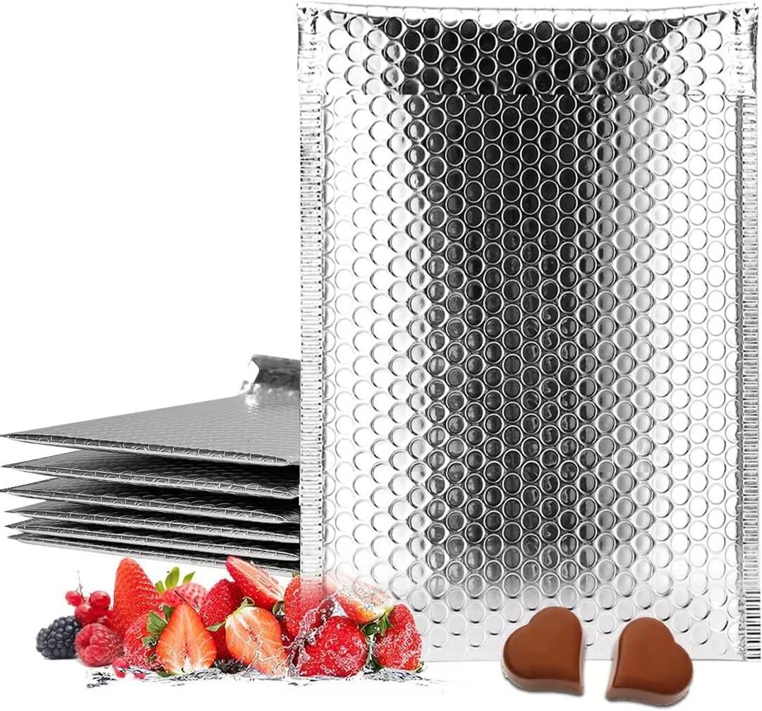 Thermal Bubble Mailer 8" x 11",Pack of 10 Insulated Mailers for Cold Shipping,Foil Mailing Envelopes,Cool Bubble Mailers, Waterproof Cold Shipping Package for Food, Perishables, Cosmetics