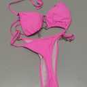 TASHEHE Women's Triangle Thong Bikini Set Sexy String Brazillian Two Piece Swimsuit Cute Bikini Bathing Suit L