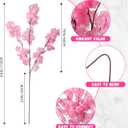 Daifunli 6 Pcs Artificial Cherry Blossom Branches Silk Fake Cherry Blossom Flowers 43 Inch Faux Stems for Spring Home Decor, Table Centerpieces, Wedding Bouquets(Deep Pink,Classic)