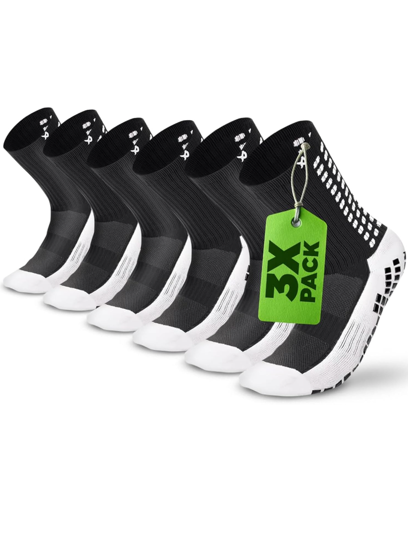 Lux Dual Grip Socks - Soccer Grip Socks for Men and Women. GripArray™ Engineered Performance & Comfort