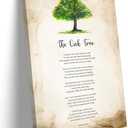Lnzinro The Oak Tree Poem Wall Art Prints Framed Inspirational Quotes Poster Vintage Poetry Canvas Motivational Pictures for Living Room Wall Decor 12x18 inches