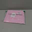 Satin Bonnet for Sleeping Cap Double Layer Hair Bonnet with Elastic Tie Band for Curly Hair Night Cap (Bean Paste + Pink)