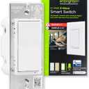 Enbrighten Z-Wave In-Wall Smart Light Switch with QuickFit and SimpleWire, Works with Google Assistant, Alexa, & SmartThings, Z-Wave Hub Required, Smart Home, 700 Series, 58433 (1 Pack)
