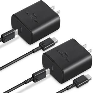45W Super Fast Charger Type C Fast Charging, Android Phone Charger Fast Charging 6 ft Cord for Galaxy S25 S24 Ultra/S24+/S24/ S23 Ultra/S23/S23+/S22 Ultra/S22+/S21-2 Pack