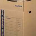 Bankers Box Tall Wardrobe Box 3 Pack, Tape-Free Design, 24-in x 24-in x 40-in (7710501)
