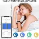 Fitness Tracker, Fitness Watch with 24/7 Heart Rate, Blood Pressure, Sleep Tracking, Calories, Activity Tracker with 1.1" AMOLED Screen, Waterproof Step Tracker for Android iPhones Women Men, Black