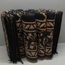 HEBE Outdoor Rug Waterproof 6x9, Reversible Plastic Straw Rug RV Camping Rug, Indoor Outdoor Patio Mat Clearance, Outside Carpet for Porch,Deck,Camper,Balcony,Backyard,Picnic (Diamond/Black)