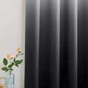 NICETOWN Room Darkening Curtains 52x84 inch Length for Living Room, Grommet White & Black Ombre Privacy Curtains for Hall/Villa, Home Decoration Window Treatment Drapes, 104" Wide Total 2 Pieces