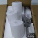 Brushed Nickel Bathroom Light Fixture, 3 Light Vanity Lights for Bathroom, Bath Lights with Milky White Frosted Glass Shades, E26 Socket