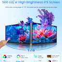 14 inch FHD Portable Touchscreen Monitor with HDMI VGA DVI Ports Compatible with Laptops PC PS5/4, Industrial, POS, Kiosk, Screen Extender 19201200 HDR IPS Small Touch Screen Display 500 nits