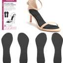 High Heel Cushion Inserts for Women - (2 Pairs) Welnove 3/4 Invisible Insoles Prevent Feet from Sliding Forward - Shock Absorption - Comfort Shoe Pads for High Heels Sandals Flats,Black, Size S