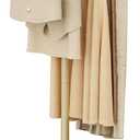 Free-standing Metal Coat Racks, Modern Garment Rack, Z-shaped Coat Tree with Natural Rock Base, for Bedroom, Office, Hallway, Entryway, Living Room, 175cm, Gold (15.4*10.2*68.9in)