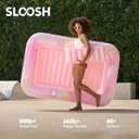 SLOOSH Inflatable Tanning Pool Lounger Float, 70" x 46" Pool Floats Adult with Pillow, 4 in 1 Suntan Tub Raft Floatie,Sunbathing Bed Lounge for Water Blow Up Ball Pit Party Gifts