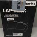 BUYIFY Foldable Laptop Bed Desk for Couch, Sofa - Large Lap Desk Tray Table with Cup Holder and Tablet Slot - Portable Notebook Stand for Eating, Writing, Studying and WFH (Black)- USA Original Patent