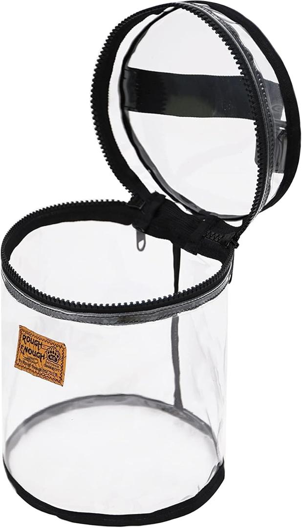 Rough Enough Clear Makeup Bag Leakproof Cosmetic Large Clear Toiletry Bag Organizer Case for Travel Gym Beach