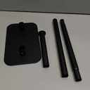 Kitsure Toilet Paper Holder Free Standing - Large Capacity Toilet Paper Holder for 4 Rolls, Rustproof Toilet Paper Stand with Non-Slip Stable Base, Black, Medium (Medium - 1 Pack)