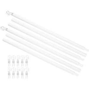 uxcell 2Pcs 35" Blinds Wand Replacement, Combinable Blinds Tilt Wand with Hook, Vertical Blind Rod Stick for Window Curtain Opener Accessory, White