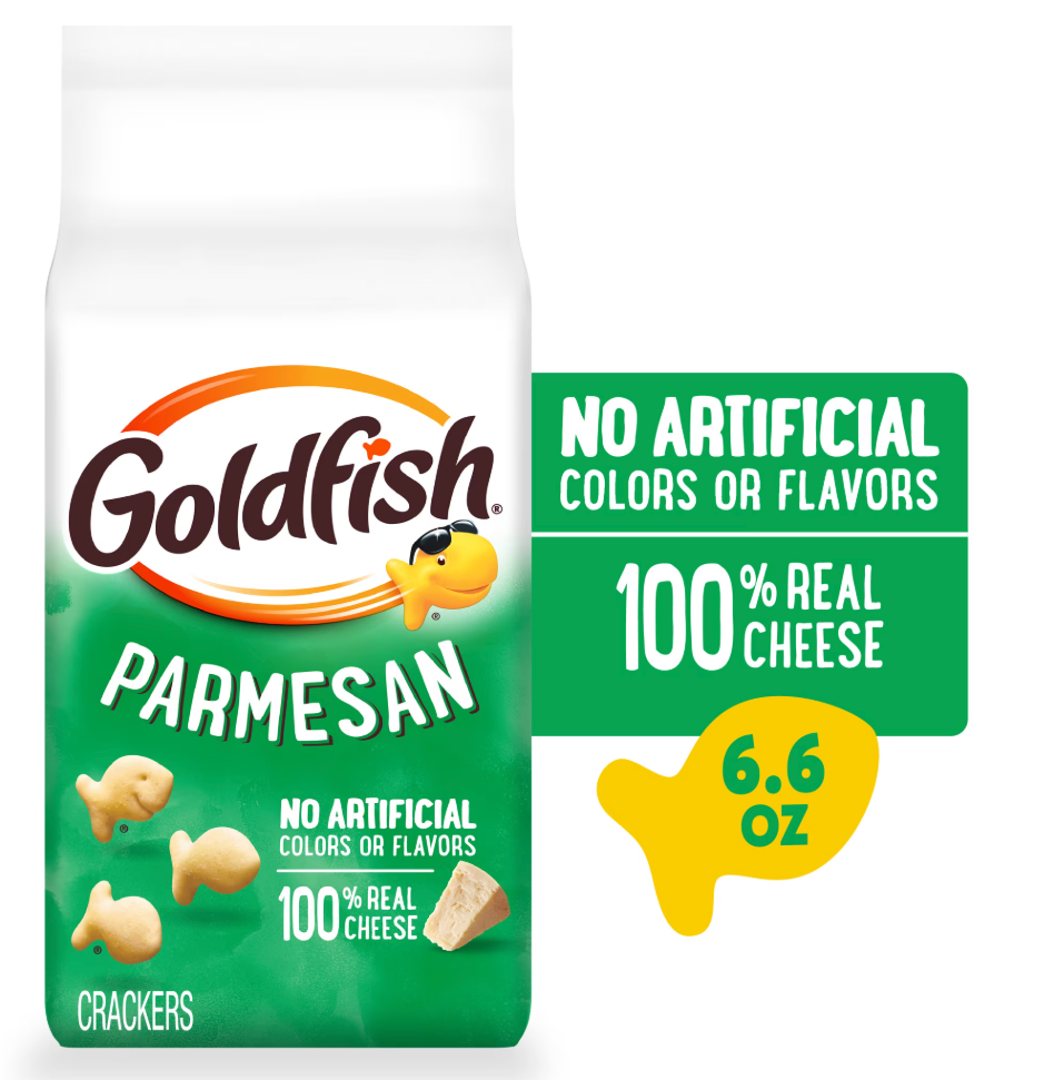 Goldfish Parmesan Cheese Crackers, 6.6 oz Bag 