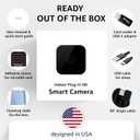 ALPHA TECH Indoor Camera with 160 Wide Angle, Plug in Offline Camera, No WiFi or App, Local SD Storage for Home Use