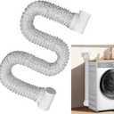 Dryer Vent Connector Kit Double 90 Degree Dryer Vent Elbow + Dryer Vent Hose, Dryer Duct Connector for 4 Inch Tubes, Clothes Dryer Vent Connector Elbow Kit Easy to Clean & Connect in Narrow Spaces
